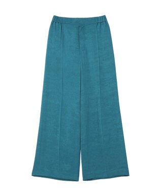 YECCA VECCA ヴィンテージサテンストレートパンツ Blue Green