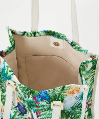 TOPKAPI 【TREASURE TOPKAPI】メッシュ ダブルプリント A4 トートバッグ グリーン