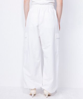 NAVE 【ReNave・セットアップ可/洗える】コットンリネンカルゼ  カーゴパンツ ホワイト系