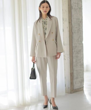 組曲 モザイクフラワープリント ブラウス アイボリー系5