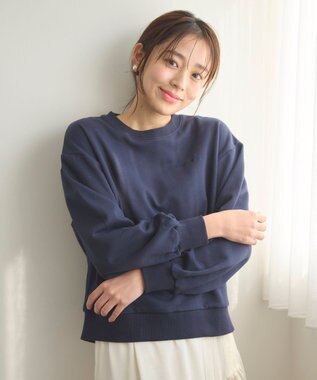 Feroux 【セットアイテム】裏毛プルオーバー×ランダムプリーツ スカート ネイビー系