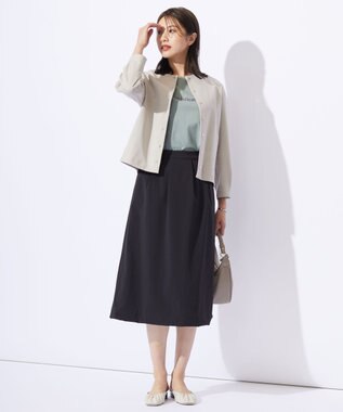 J.PRESS LADIES L 【洗える・撥水・接触冷感】アウトフィッター バルーン スカート ブラック系