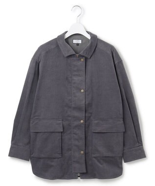 J.PRESS YORK STREET 【WOMEN】コーデュロイ シャツブルゾン グレー系