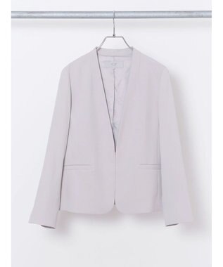 Green Parks ｅｆ－ｄｅ　ストレッチツイルカラーレスジャケット Gray Beige