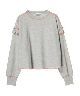 Green Parks ・Ｄｏｕｂｌｅ　Ｆｌａｇｓ　ワッフルカラーｓｔロンＴＥＥ Gray Mixture