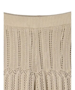 AMERICAN HOLIC 透かし編みニットパンツ Beige