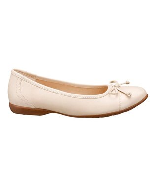 REGAL FOOT COMMUNITY 【アールドット】S02C リボン付きフラットシューズ ベージュ