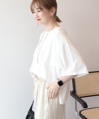 AMERICAN HOLIC レイヤード風加工Ｔシャツ Off White