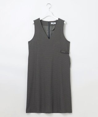 J.PRESS LADIES 【洗える】LANATEC ガンクラブ ジャンパースカート チャコールガンクラブ系