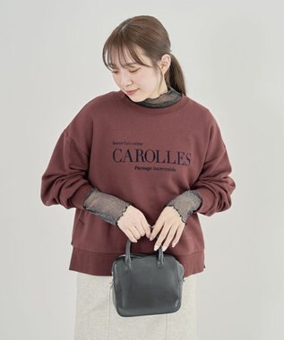 Green Parks 裏起毛フロッキーロゴプルオーバー Dark Red