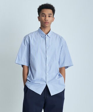 ATON GIZA stripe オーバサイズシャツ | www.jarussi.com.br