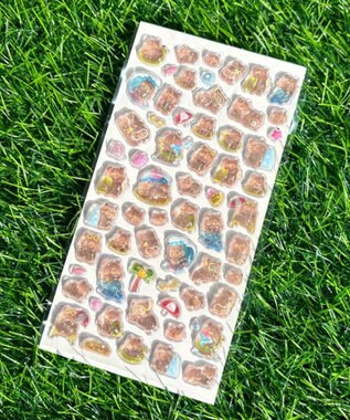 WEGO ぷっくりカピバラステッカー 柄4