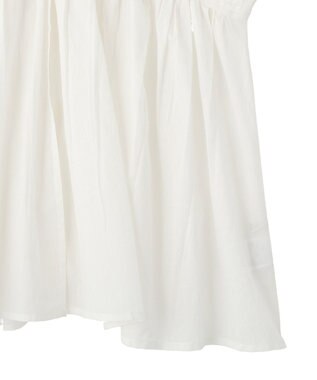 earth music&ecology 【WEB・一部店舗限定】【綿100％】レース＆ピンタックフレンチブラウス Off White