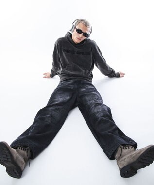 WEGO 【ユニセックス着用ITEM】コンパクトフィットロゴプルパーカー ブラックその他