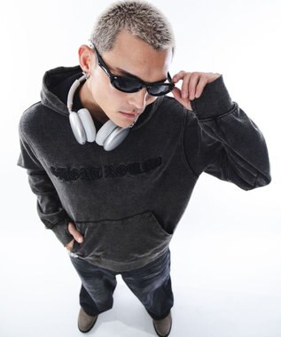 WEGO 【ユニセックス着用ITEM】コンパクトフィットロゴプルパーカー ブラックその他