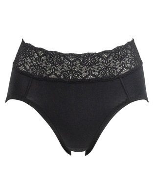 BRADELIS New York 【BRADELIS New York / 育尻・伸びる・綿混・浅め】モモパンツ・ウエストレース#316 ブラック