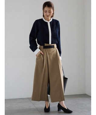 Te chichi フロントレースブラウス ネイビー