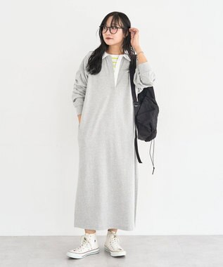 Green Parks ラガーシャツワンピース