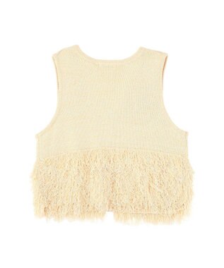 Green Parks ブークレループニットベスト Ecru