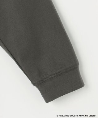 ANY 【ハローキティ×ANY】ロゴTシャツ チャコール刺繍