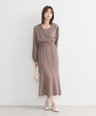 earth music&ecology ＳＥＴ２点カシュクールプルオーバー＋キャミワンピース Mocha