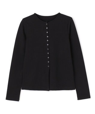 UNFILO ドライタッチリブ カーディガン ブラック