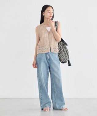 earth music&ecology Tストラップサンダル Silver