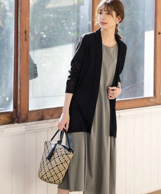 Tiaclasse シーグラスチェックバッグ ベージュ