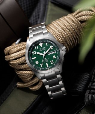 CITIZEN 【電池交換不要 デイ&デイト電波時計】スーパーチタニウム採用 エコ・ドライブ電波時計 LANDシリーズ PMD56-2951