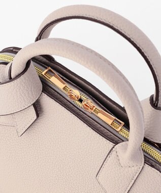 LA BAGAGERIE 【maison vert】 【超軽量/多収納】リボンハンドル2WAYバッグ ライトグレー