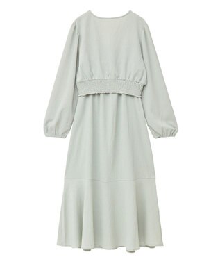 earth music&ecology ＳＥＴ２点カシュクールプルオーバー＋キャミワンピース Light Green