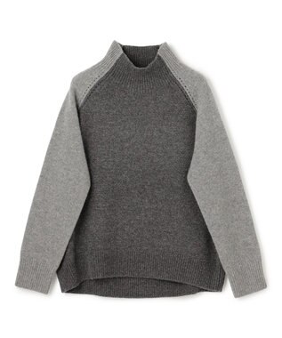 BEIGE， RULE / ウールカシミヤバイカラーハイネックニット M.Gray × L.Gray