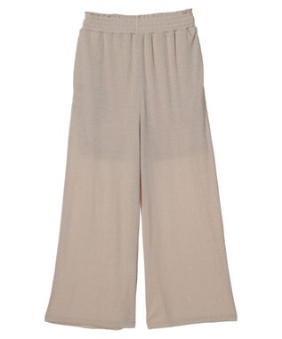 earth music&ecology ラメリブパンツ Gold