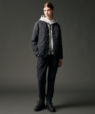 JOSEPH ABBOUD MOUNTAIN 【軽量/ソフト】ソフトダンボールニットジップパーカー ライトグレー系