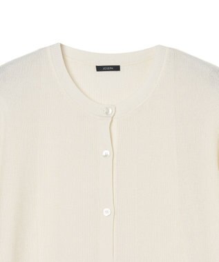 JOSEPH クリスピーレーヨン　ロングスリーブカーディガン Ivory