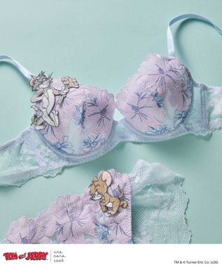 une nana cool トムとジェリー × une nana cool ワイヤーブラ スカイブルー