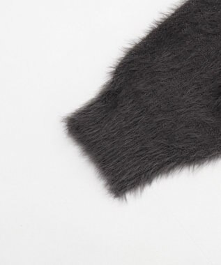 WEGO シャギーニットプルオーバー ブラック中濃色