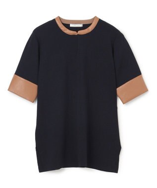 BEIGE， NADIA / ブラウスニットトップス Navy x Camel