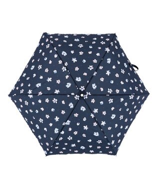 MOONBAT estaa 【耐風】折りたたみ傘 フォーリングフラワー UV ネイビーブルー