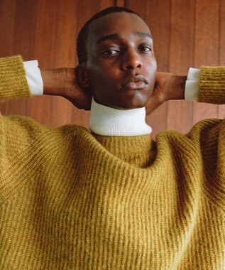 UNFILO MENS 【男女兼用】ライトウォームタートルネックニット オフ