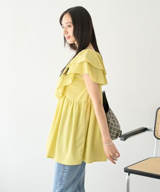 earth music&ecology ラッフルフリルワンピース Yellow