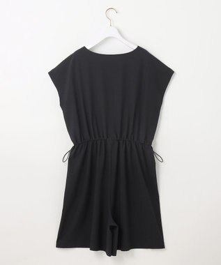 ANY SIS 【撥水・UVカット・洗える】ラッシュガードシリーズ ショートサロペット ブラック