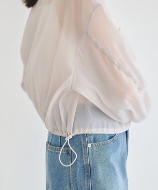 earth music&ecology シアーシャツブルゾン Gray Beige