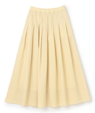 UNFILO FINE MOVE タックフレアスカート ライトイエロー