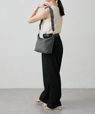 russet ＜320g/撥水性あり＞コーデュラナイロン2wayシンプルショルダーバッグ(CE-1536) Gray