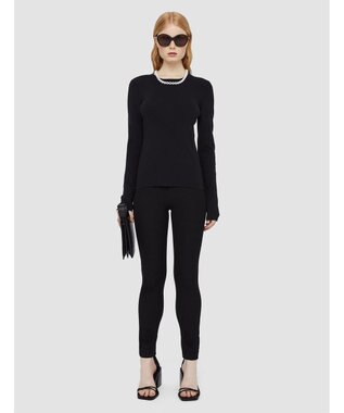 JOSEPH 【FOUNDATIONS】【洗える】シルクストレッチ　ラウンドネックニット Black