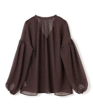 uncrave シアードットジャガード ブラウス ブラウン