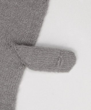 WEGO 【スマホ対応】ケーブル編みニットグローブ グレー