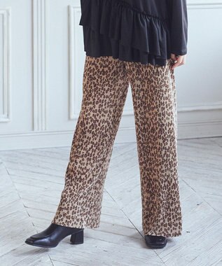 earth music&ecology アソートセルフカットパンツ Leopard
