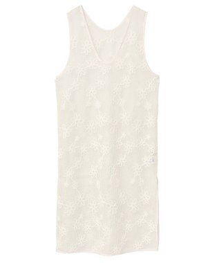 earth music&ecology コード刺繍ベスト Ivory